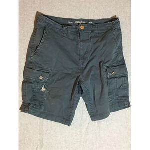 Mens OneDayAway Shorts Size 34 Paint Stain Navy Blue Cargo Work Casual